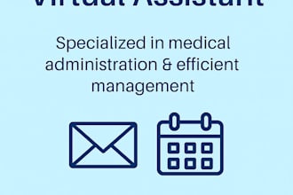 be your virtual assistant with medical background  email, scheduling efficiently