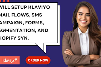 setup klaviyo email flows sms campaign forms segmentation shopify and syn