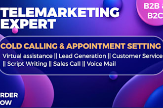 do b2b b2c telemarketing cold calling virtual assistance appointment settings