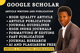write publish articles in google scholar peer reviewed indexed reputable journal