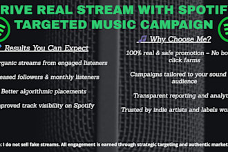 drive real engagement and fans with targeted spotify music campaigns
