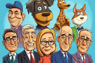 make a funny political cartoon illustration for you