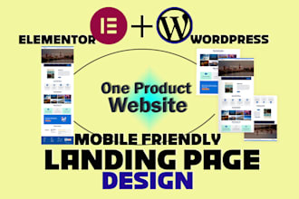 create smartphone friendly landing page with elementor in wordpress