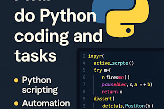 do custom python coding and scripts for your tasks