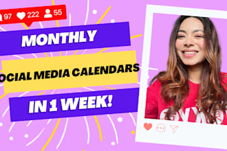 create a social media content calendar with captions