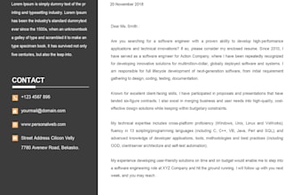 rewrite and design CV, resume, and cover letter for your business in word docx