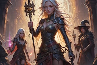 create dnd art and d and d character for you