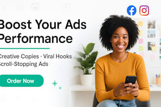 optimize your facebook, instagram video, image ads campaign creative text copy