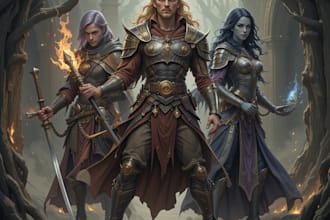 create a d and d character art and dnd art