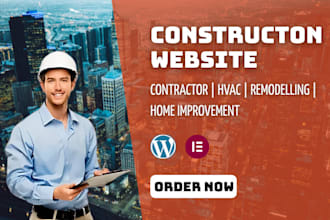 design lead converting contractor, hvac, construction website