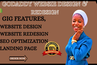 design professional godaddy website or godaddy online store