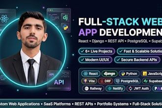 build a full stack web app with react and django rest API