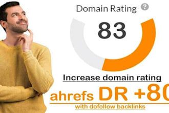 increase ahrefs DR 80 plus in 14 days