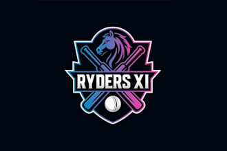 design awesome existing men cricket team logo