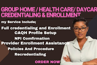 do credentialing and enrollment, contracting, medical billing for care provider