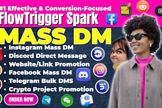 send mass dm, discord dms crypto telegram promotion, twitter cold daily outreach