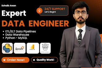 do data engineering, build etl or elt pipelines in AWS cloud via python, mysql