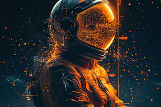 design a sci fi character and sci fi art