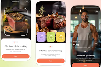 develop health and fitness app, calories tracker app, gym app