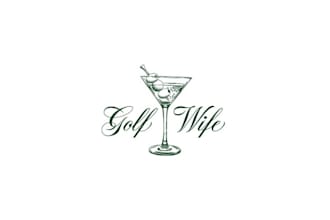 design cute women golf line called wife logo