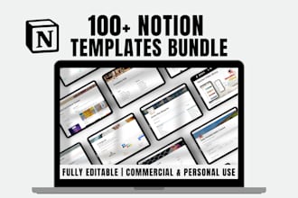 deliver editable notion templates bundle for your life and business