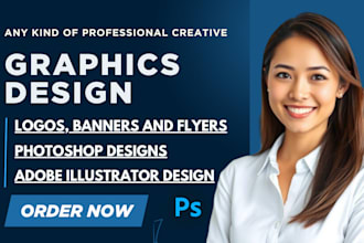 your graphic artist and designer in adobe illustrator, adobe photoshop work