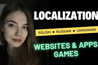 localize and translate your content into polish, russian or ukrainian