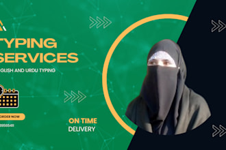 do professional english and urdu typing with fast entry
