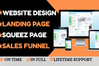 be your high converting landing page, squeeze page, web page developer