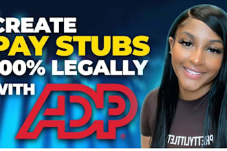 create adp paystub, check stubs, pay stubs, w2, 1099, and 1040