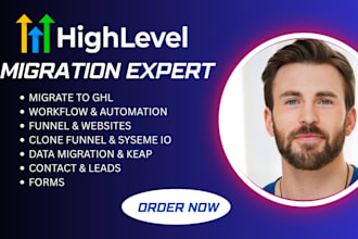 migrate and set up your CRM, automation, and marketing systems to gohighlevel