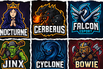 bold and unique esports logo posters for your brand or team