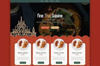 design restaurant website on wp or wix with online ordering