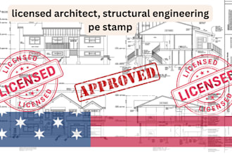 licensed architect, structural engineering pe stamp mep drawing in texas, oregon