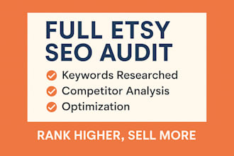 audit your etsy shop and optimize listings for more sales