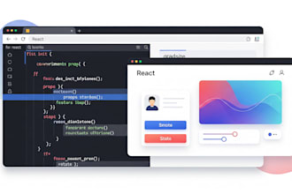 develop fast react js app or frontend UI