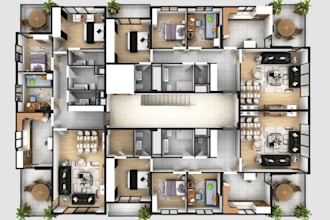create 3d residential driveway floor, car garage, 3d elevation drawing,site plan