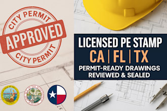 secure licensed architect pe stamps for california florida texas permit approval