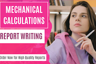 solve mechanical engineering problems, design tasks and calculations