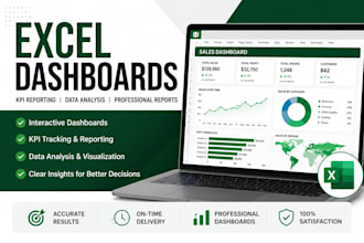 create excel dashboards reports and KPI trackers