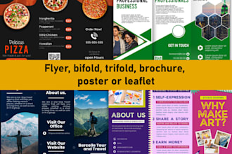 design a professional flyer or brochure for your business