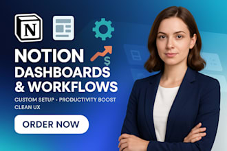 build custom notion workflows and dashboards for productivity