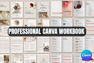 create professional canva workbook with cover editable pages checklist worksheet