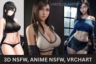 create 3d vrchat avatar furry nsfw vrm vtuber model