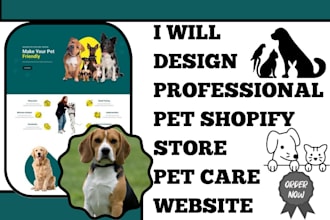 design professional pet shopify store boutique store golf shopify store kitchen