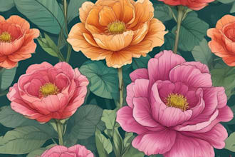 draw your flowers fruits vegetable and botanical plants