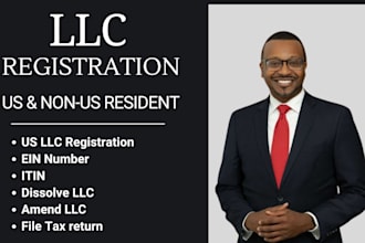 do US llc registration, ein number, boi report and dissolve llc