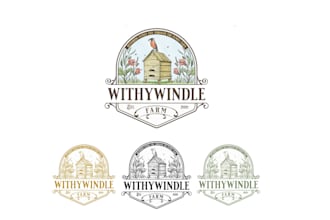 design awesome home, bird house vintage logo in my style