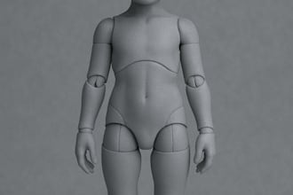 sculpt 3d articulated model flexi toy fidget toy 3d bjd doll for 3d printing