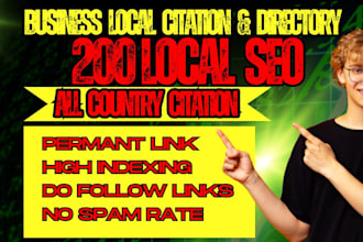 200 plus top usa uk spain poland local citation directory submission local seo
